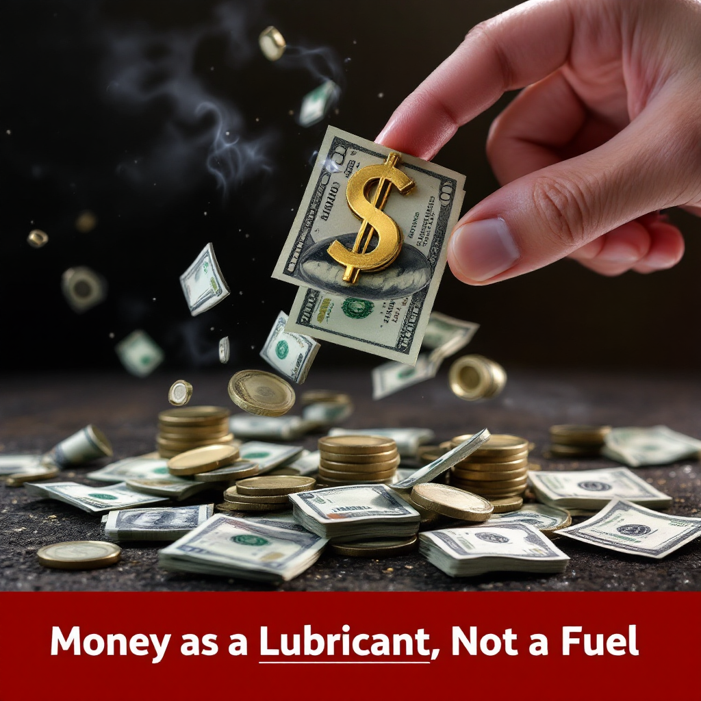 Money as a Lubricant, Not a Fuel