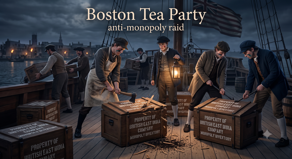 The Boston Tea Party Was an Anti-Monopoly Raid