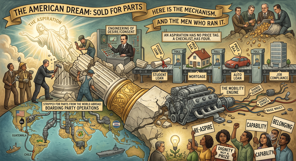 The American Dream Was Sold for Parts: How Bernays, Consumerism, and Corporate Capture Broke It